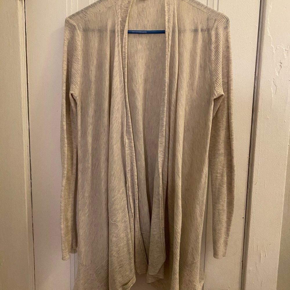 Saks Fifth Avenue Creme Wool Cardigan XS